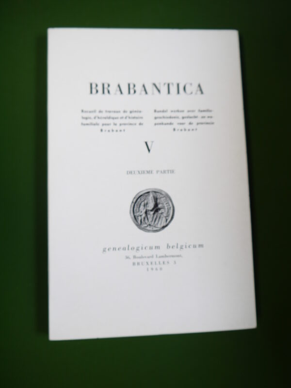 Brabantica V (deuxième partie), divers, Genealogicum belgicum, 1960